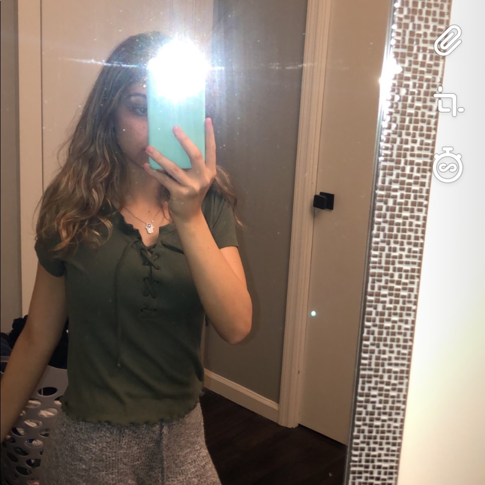 Green hollister top